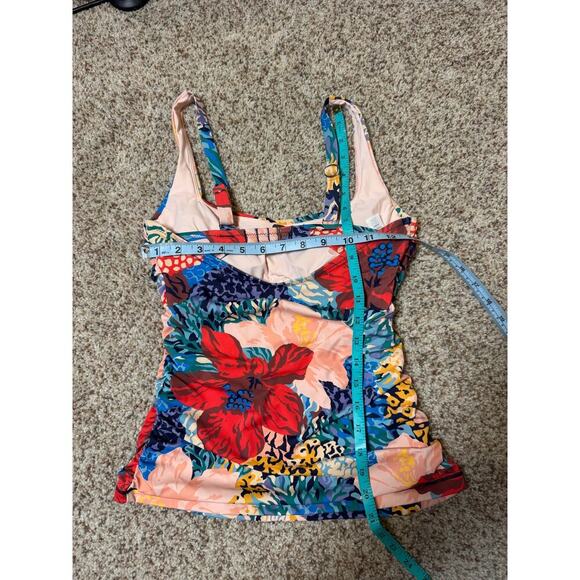 Athleta swim top/Tankini top size 32 D/DD, Bora Bora Floral Print - Picture 4 of 5